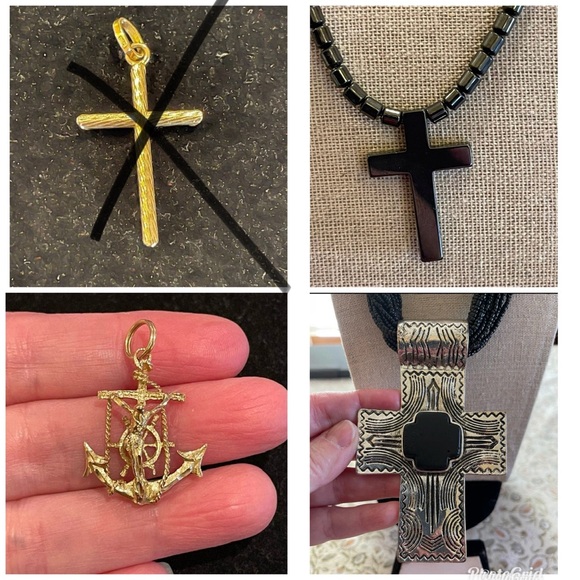 Vatican Library Collection Sacred Cross Christ Enamel Swarovski Crystal Keychain - Picture 9 of 11